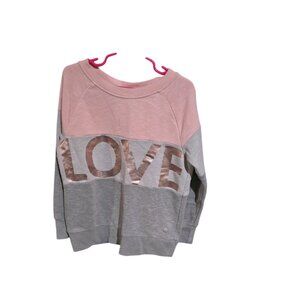 Xersions Pink And Gray Sweatshirt LOVE